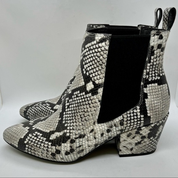 NEW Matisse Chelsea Ankle Boots Black Multi Python Leather Women’s Shoes Size 9 - Picture 7 of 16